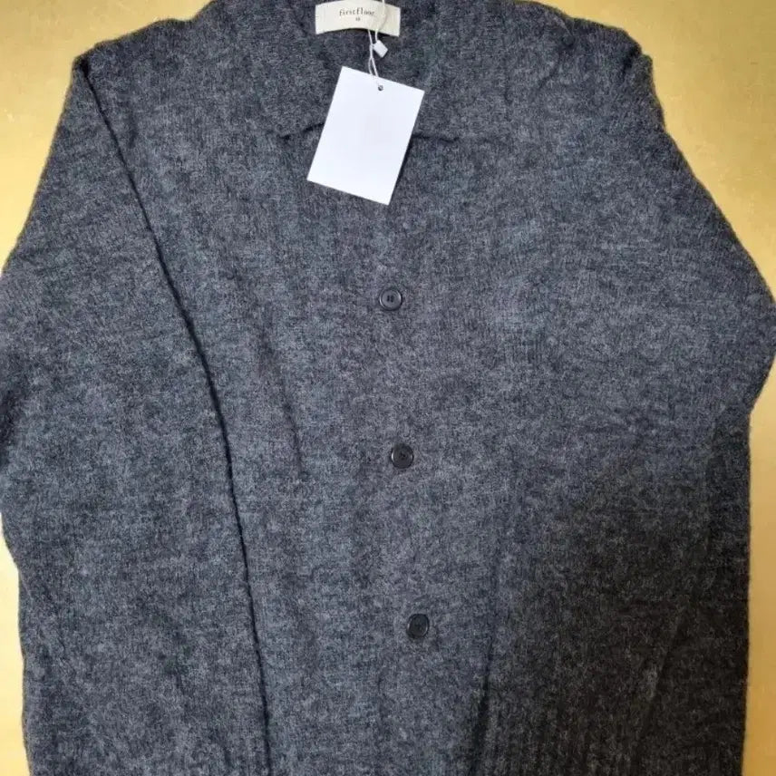 [BUNJANG] First Floor Brushed Alpaca Collar Cardigan / 퍼스트플로어 (파프터) 브러쉬드 알파카 칼라 가디건 48 새상품