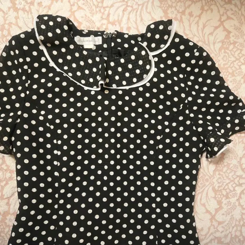 [BUNJANG] Dot Pattern Dress with Frill Details / 도트 원피스 (88-94-160)