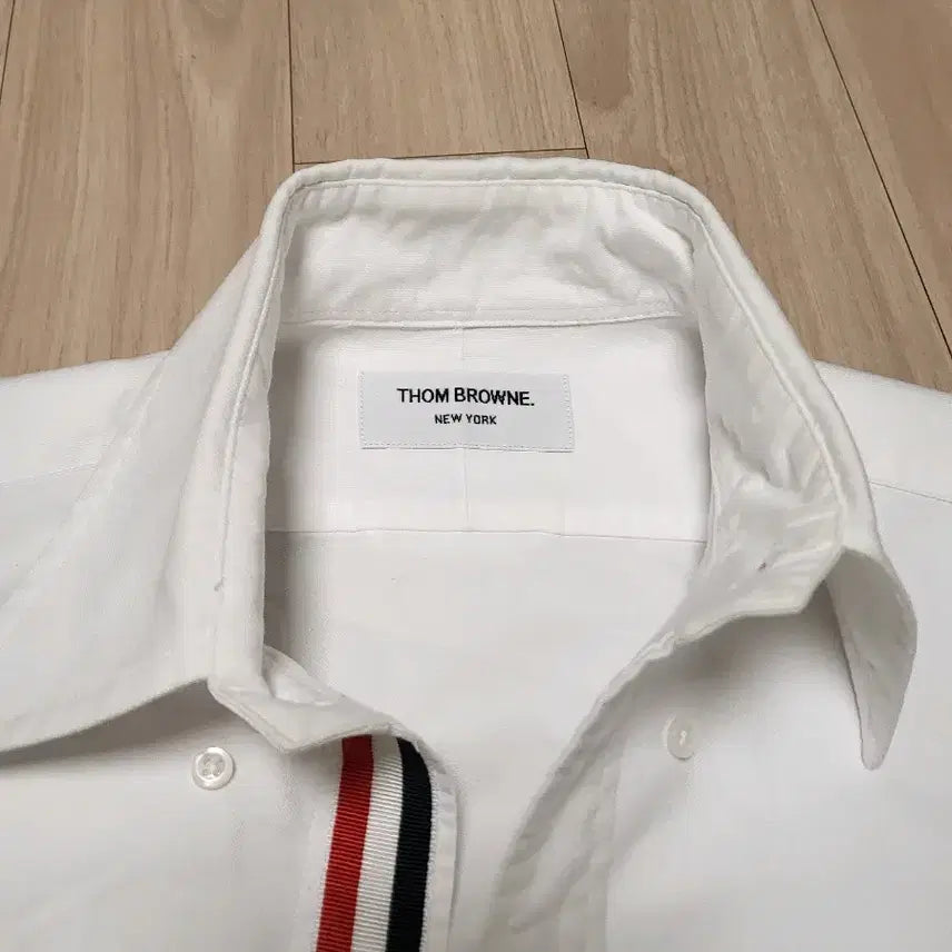 [BUNJANG] Thom Browne Tricolor Tab White Shirt Size 0 / 톰브라운 삼선탭 화이트 셔츠 0사이즈