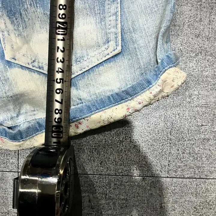 [SOLD OUT] 일본 빈티지 garment 핀터 y2k 페어리 플라워 데님 숏팬츠 반바지