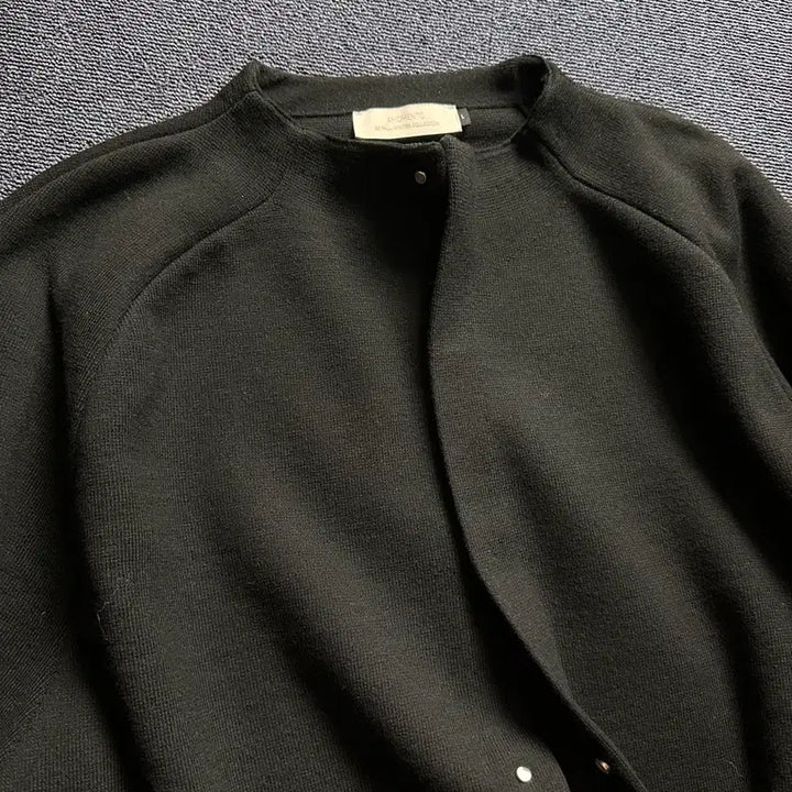 [SOLD OUT] AMOMENTO/ ROUNDED SLEEVE CARDIGAN Black/