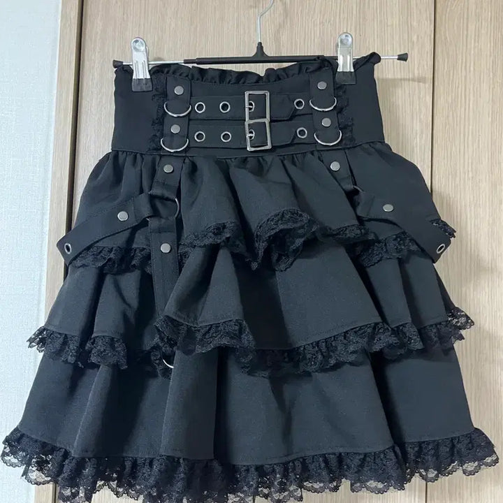 [BUNJANG] Noemi Double Belt Skirt / 노에미 더블 벨트 스카판 지뢰계 서브컬쳐