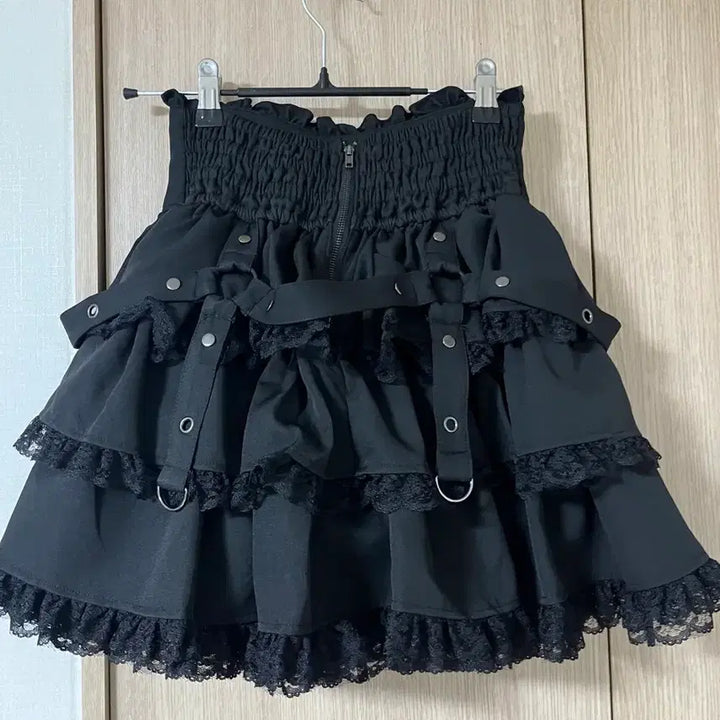 [BUNJANG] Noemi Double Belt Skirt / 노에미 더블 벨트 스카판 지뢰계 서브컬쳐
