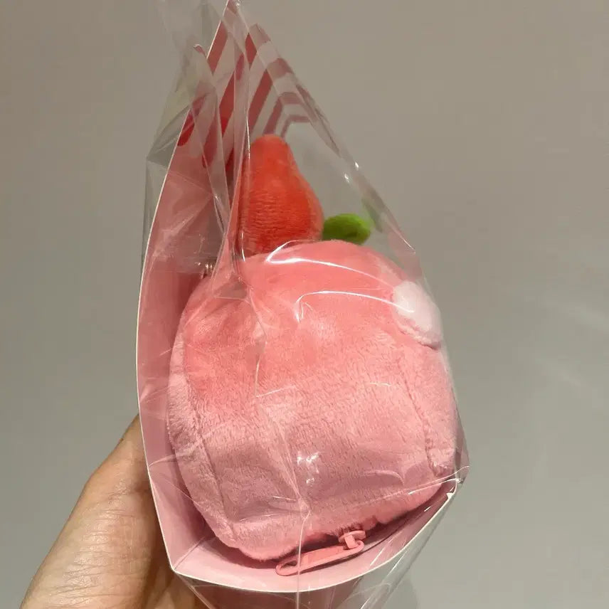 [BUNJANG] Sanrio My Melody Strawberry Roll Cake Pouch Keychain / 산리오 마이멜로디 딸기 롤케이크 파우치 키링