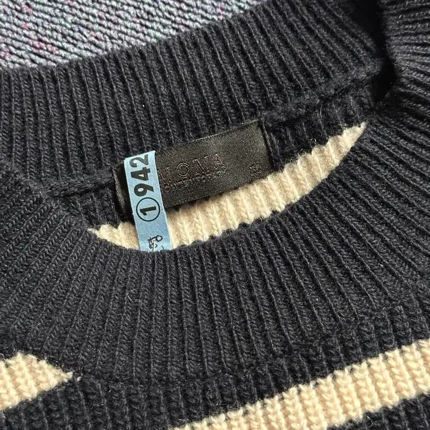 [BUNJANG] MOMA Design Stripe Knit Black / 모마디자인/ 스트라이프 니트 블랙/50