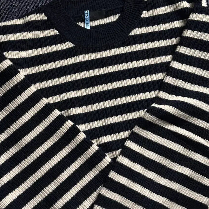 [BUNJANG] MOMA Design Stripe Knit Black / 모마디자인/ 스트라이프 니트 블랙/50