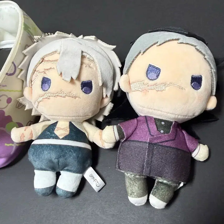 [BUNJANG] Demon Slayer Sanemi Genya Yura Fuwa Original Plush Bundle (First Edition Pouch) / 반택포10.4 귀멸의칼날 사네미 겐야 유라후와 인형 일괄 (초판 파우치)