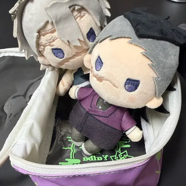 [BUNJANG] Demon Slayer Sanemi Genya Yura Fuwa Original Plush Bundle (First Edition Pouch) / 반택포10.4 귀멸의칼날 사네미 겐야 유라후와 인형 일괄 (초판 파우치)