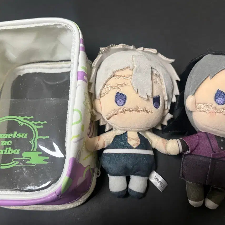 [BUNJANG] Demon Slayer Sanemi Genya Yura Fuwa Original Plush Bundle (First Edition Pouch) / 반택포10.4 귀멸의칼날 사네미 겐야 유라후와 인형 일괄 (초판 파우치)