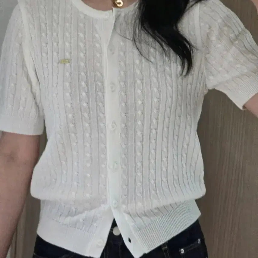 [BUNJANG] Clavis Cable Knit Short Sleeve / 클라비스 케이블 반팔니트