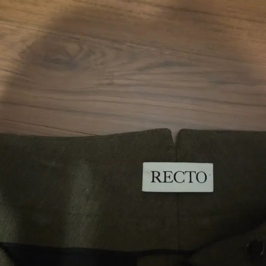 [BUNJANG] RECTO High-Waist Belted Pants Dark Khaki L / 렉토 하이웨스트 벨티드 팬츠 다크카키 L