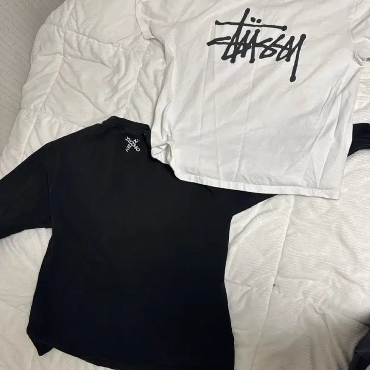 [BUNJANG] Stussy &amp; Kenzo T-shirts / 스투시 반팔,겐조 x자 로고 긴팔