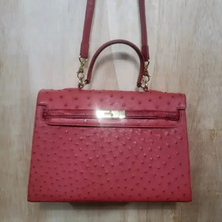 [BUNJANG] MilanoJeong Ostrich Leather Kelly Bag / 밀라노정 오스트리치 가죽 켈리백