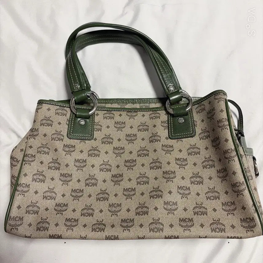 [BUNJANG] MCM Logo Shoulder Bag Tote Green / MCM 엠씨엠 로고 숄더백 토트백 그린