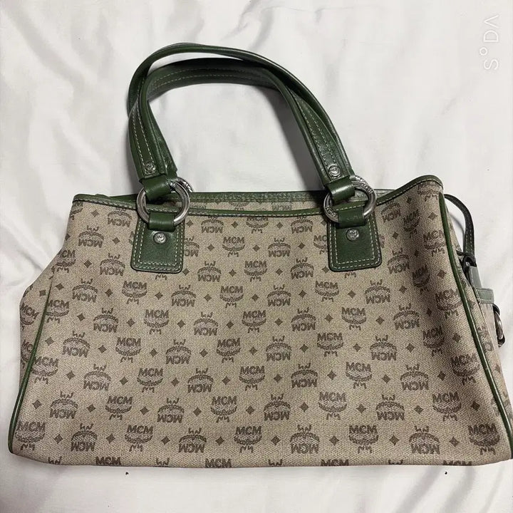 [BUNJANG] MCM Logo Shoulder Bag Tote Green / MCM 엠씨엠 로고 숄더백 토트백 그린