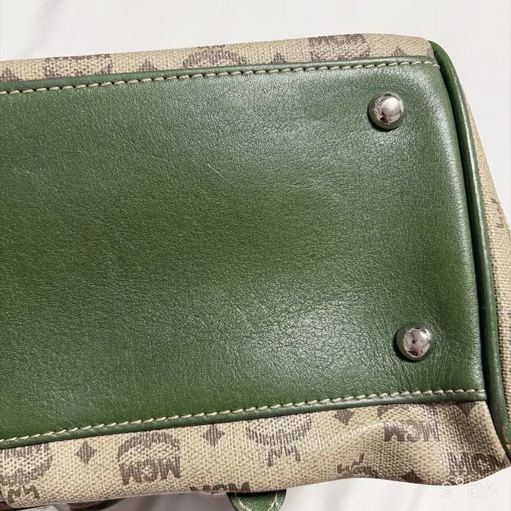 [BUNJANG] MCM Logo Shoulder Bag Tote Green / MCM 엠씨엠 로고 숄더백 토트백 그린