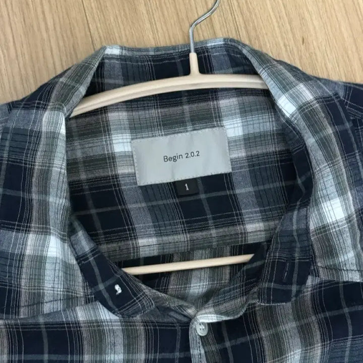 [BUNJANG] Begin 2.0.2 Rayon Checkered Shirt Size 1 / Begin 2.0.2 레이온 체크 셔츠 1사이즈