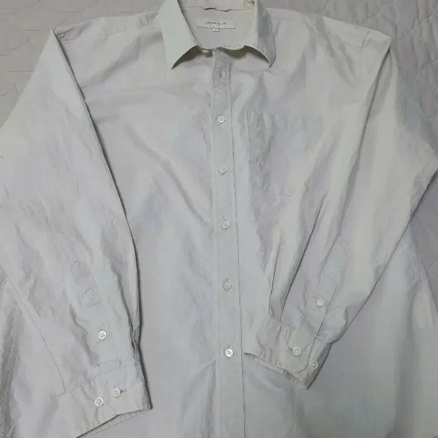 [BUNJANG] Union Blue Editor Shirt Grey S / 유니온블루 에디터 셔츠 그레이 s