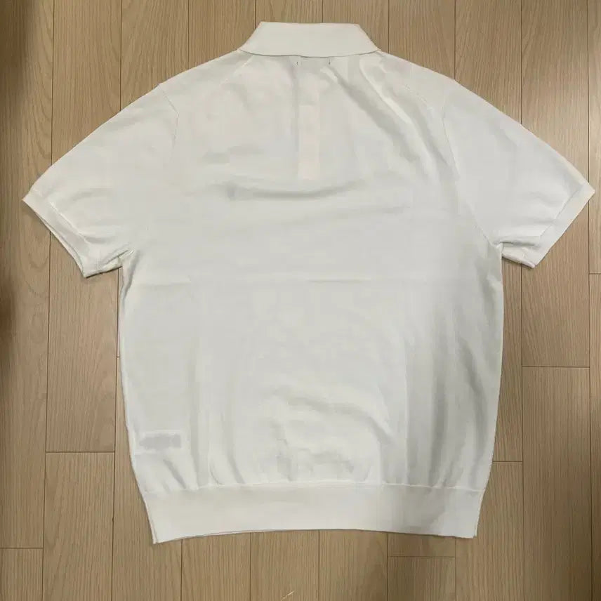 [SOLD OUT] [새제품] 폴로 랄프로렌 코튼 반팔카라니트 화이트 L