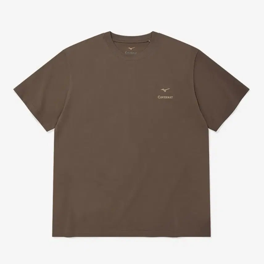 [BUNJANG] Covernat Mizuno Collaboration Cool Cotton Motivation Graphic T-Shirt Brown Medium / 커버낫 미즈노콜라보 쿨코튼 모티베이션 그래픽티셔츠 브라운 미듐
