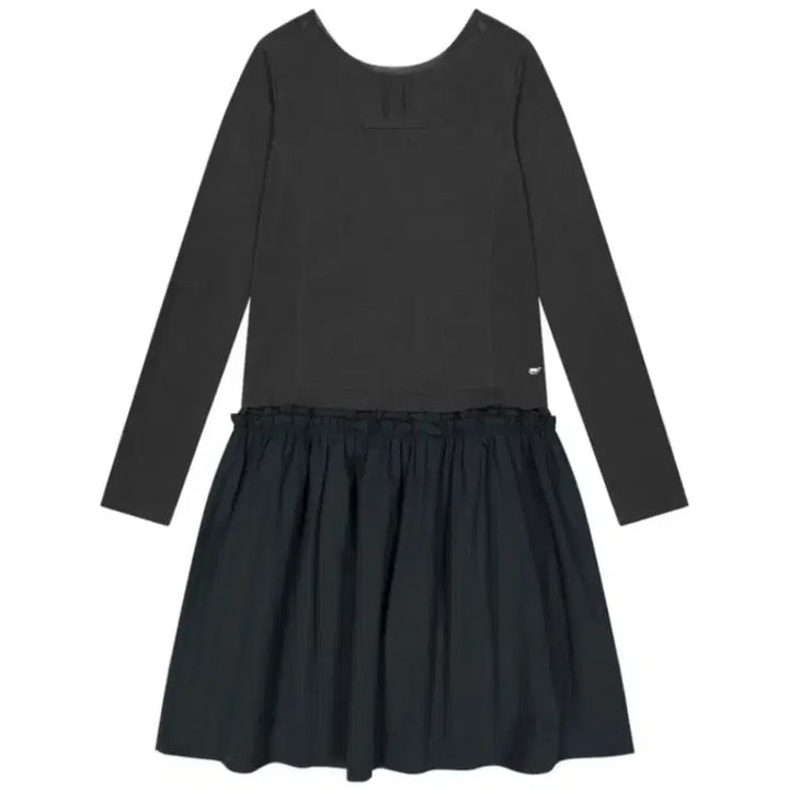 [BUNJANG] KOSEIO Two-Way Shirring Dress Blue Charcoal / 코이세이오 투웨이 셔링 원피스 블루 차콜