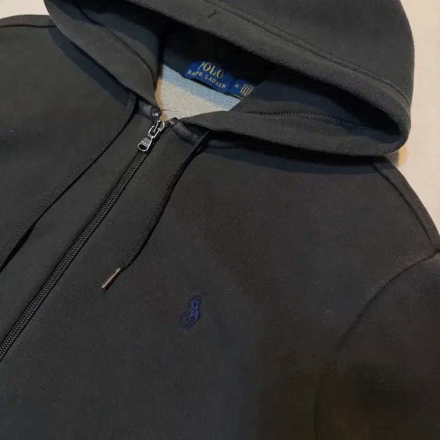 [BUNJANG] Polo Ralph Lauren QR Tab New Model Hoodie Deep Grey / 폴로 랄프로렌 큐알탭 신형 후드집업 딥그레이