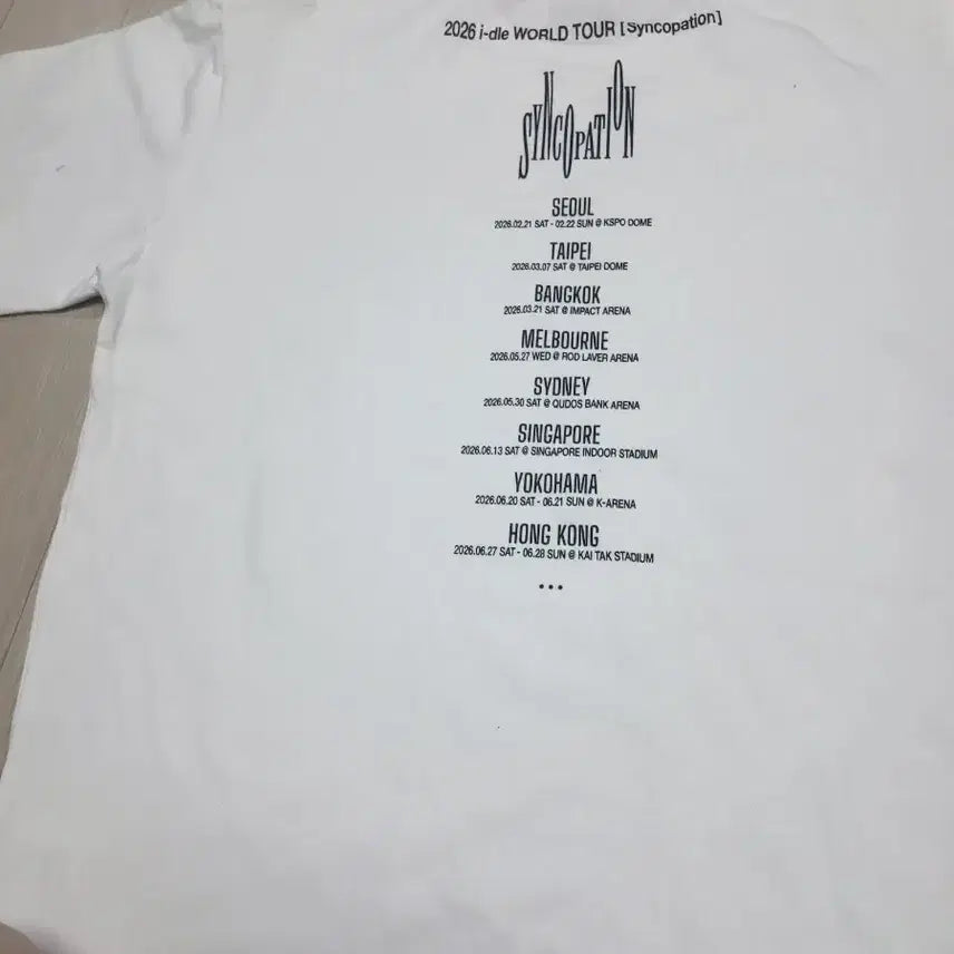 [BUNJANG] I-DLE 2026 World Tour T-shirt / 2026 i-dle WORLD TOUR 티셔츠 판매합니다