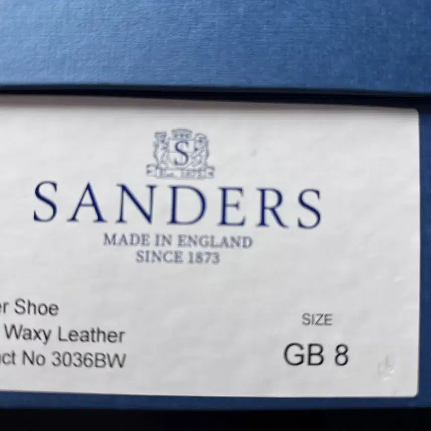 [BUNJANG] Sanders Officer Derby Shoes Waxy Leather UK8 / 샌더스 오피서 더비 슈즈(팔러별주 왁시레더버전) uk8 새상품