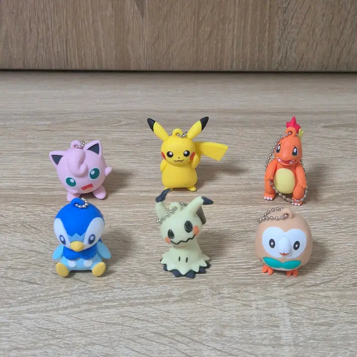 [BUNJANG] Pokemon Edia Magnet Keyring 6-Piece Set / 포켓몬 피규어 이디아 마그넷 키링 6종 세트