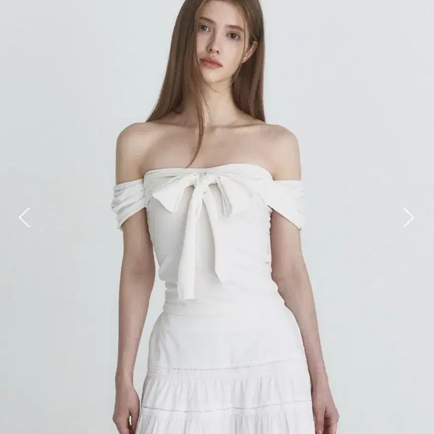 [BUNJANG] Notyourose Ribbon Off-Shoulder Top / (새상품) 낫유어로즈 Notyourose 오프숄더 ribbon top