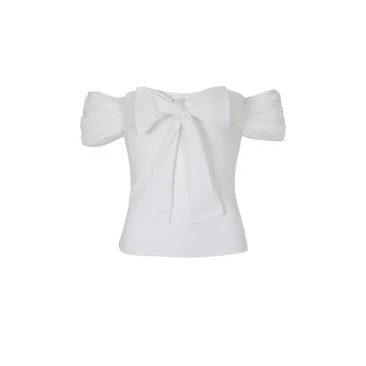 [BUNJANG] Notyourose Ribbon Off-Shoulder Top / (새상품) 낫유어로즈 Notyourose 오프숄더 ribbon top