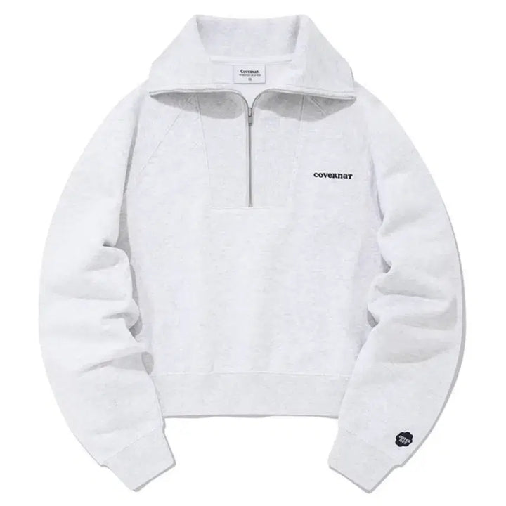 [BUNJANG] Covernat Half Zip-up Sweatshirt Melange Gray / 커버낫 하프집업 맨투맨 멜란지