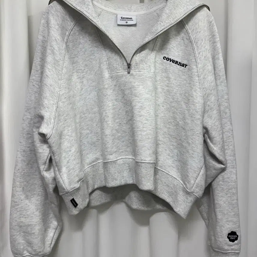 [BUNJANG] Covernat Half Zip-up Sweatshirt Melange Gray / 커버낫 하프집업 맨투맨 멜란지