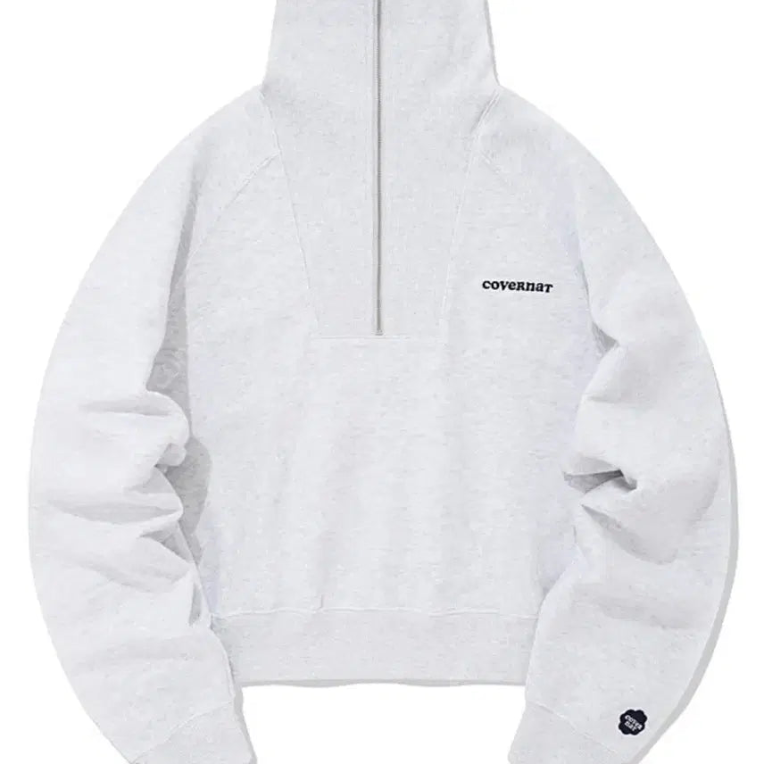 [BUNJANG] Covernat Half Zip-up Sweatshirt Melange Gray / 커버낫 하프집업 맨투맨 멜란지