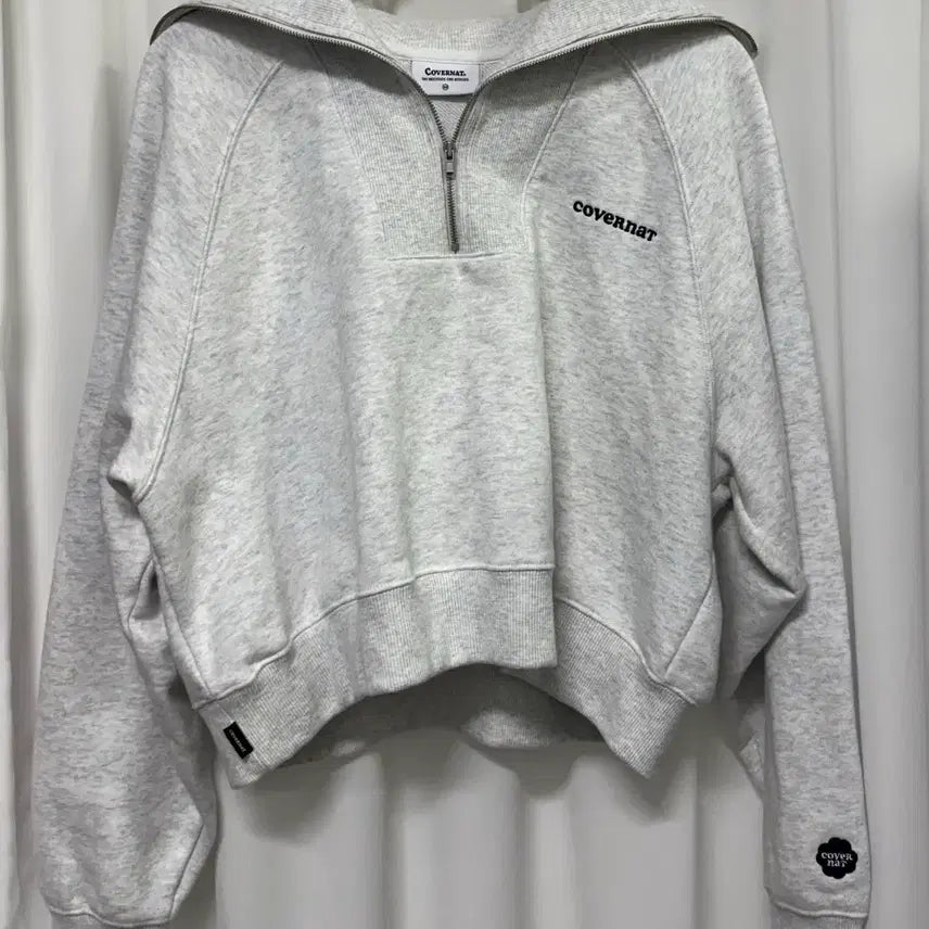 [BUNJANG] Covernat Half Zip-up Sweatshirt Melange Gray / 커버낫 하프집업 맨투맨 멜란지
