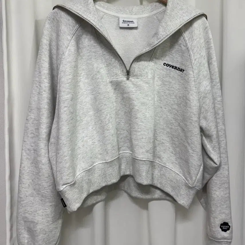 [BUNJANG] Covernat Half Zip-up Sweatshirt Melange Gray / 커버낫 하프집업 맨투맨 멜란지