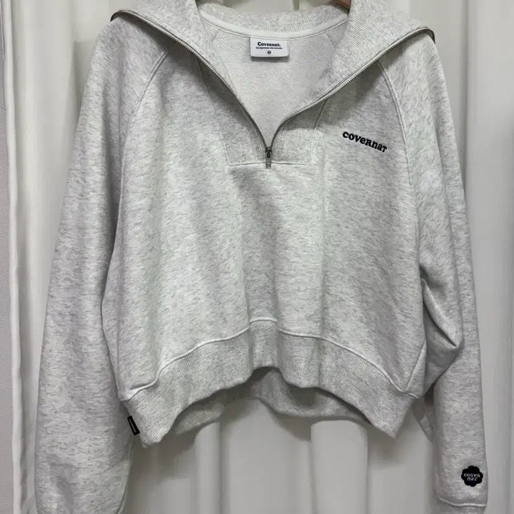 [BUNJANG] Covernat Half Zip-up Sweatshirt Melange Gray / 커버낫 하프집업 맨투맨 멜란지