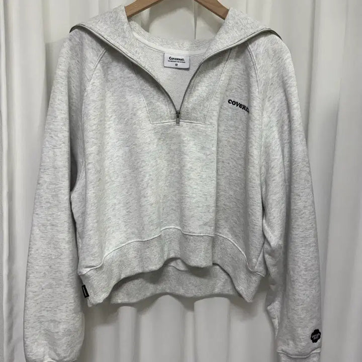 [BUNJANG] Covernat Half Zip-up Sweatshirt Melange Gray / 커버낫 하프집업 맨투맨 멜란지