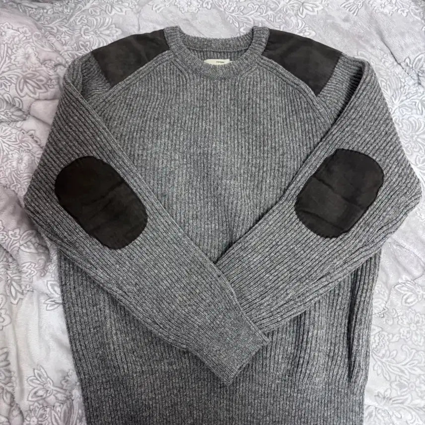 [BUNJANG] Pottery Shetland Wool Military Knit Charcoal Size 2 / 포터리 셔틀랜드 울 밀리터리 니트 차콜 2 새상품