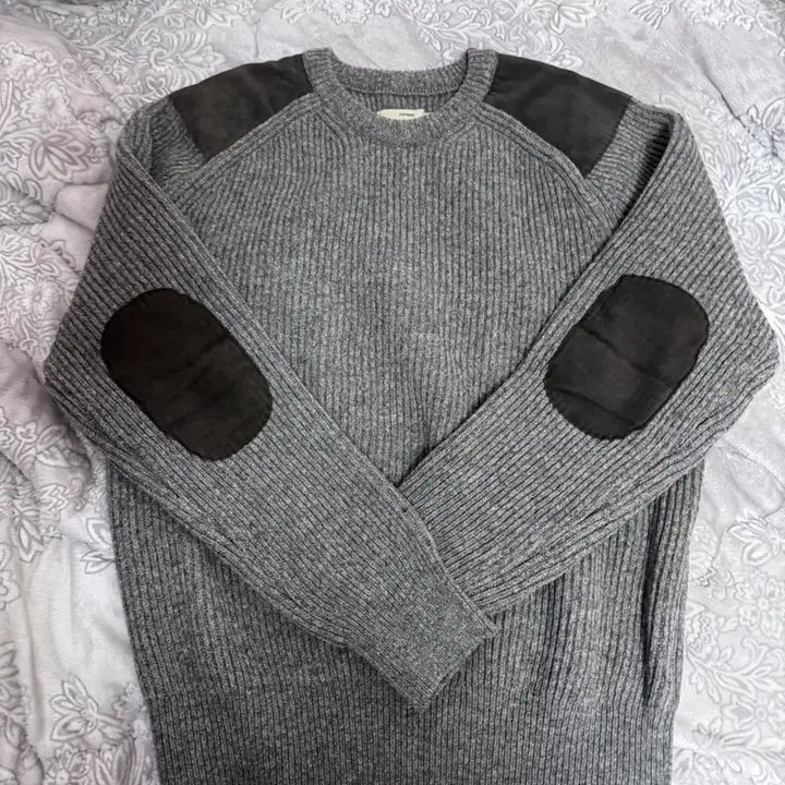 [BUNJANG] Pottery Shetland Wool Military Knit Charcoal Size 2 / 포터리 셔틀랜드 울 밀리터리 니트 차콜 2 새상품