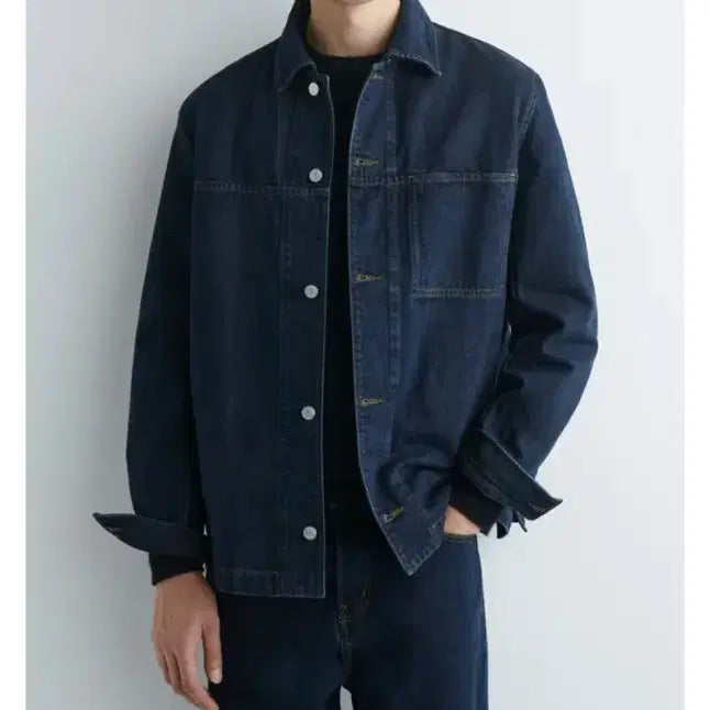 [SOLD OUT] [S] COS 코스 데님 오버셔츠 신상 다크 블루