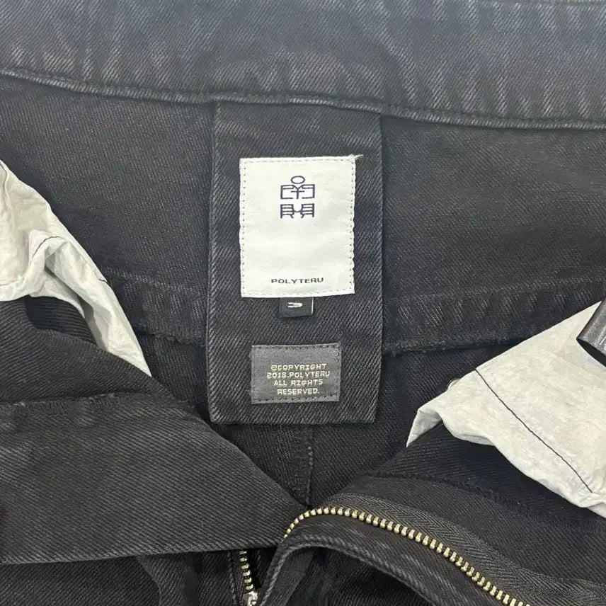 [SOLD OUT] 폴리테루 (3) 루즈드 언코티드 진 블랙