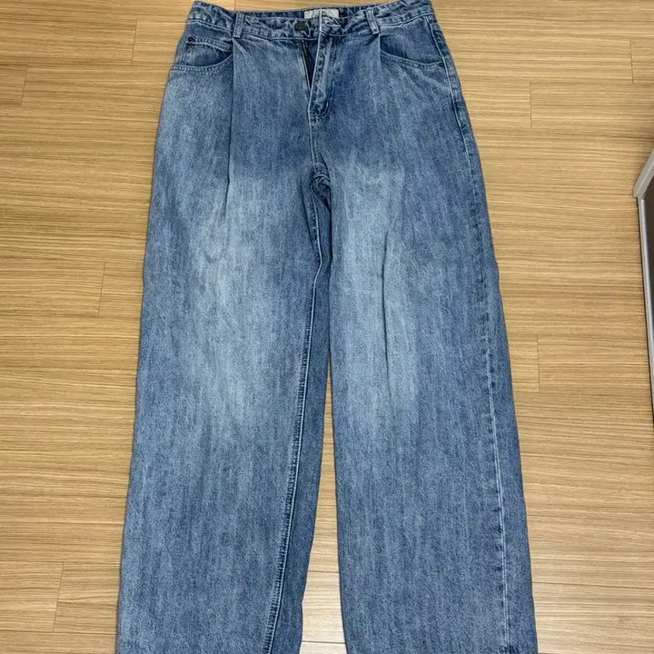 [BUNJANG] Begin202 One-Tuck Wide Denim Pants Size 1 / 비긴202 원턱 와이드 데님 팬츠