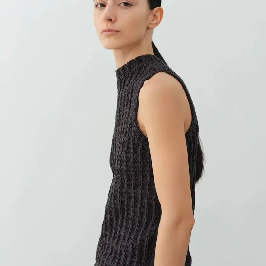 [BUNJANG] Moia Knit Top Charcoal / 모이아 moia 니트 탑