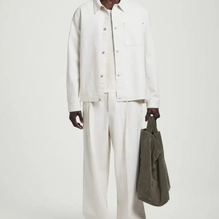 [BUNJANG] COS White Linen Denim Overshirt / [S] COS 코스 화이트 리넨 데님 오버셔츠