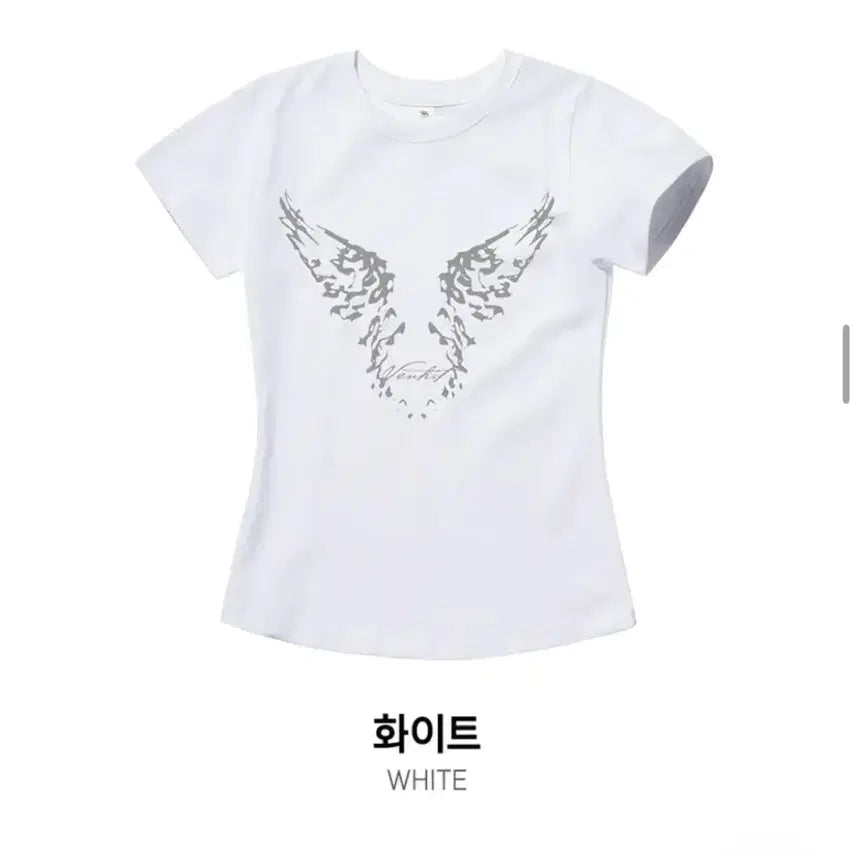 [BUNJANG] Benhit Angel Slim Fit Short Sleeve T-Shirt White L / 벤힛 Angel 슬림핏 반팔티 화이트 L