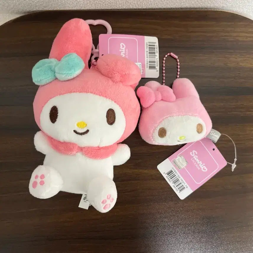 [BUNJANG] Sanrio My Melody Set of Two Keyrings / Set 산리오 마이멜로디 키링 2종 세트 얼굴 키링 인형 키링 뽑기