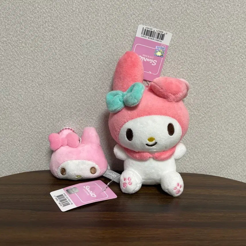 [BUNJANG] Sanrio My Melody Set of Two Keyrings / Set 산리오 마이멜로디 키링 2종 세트 얼굴 키링 인형 키링 뽑기