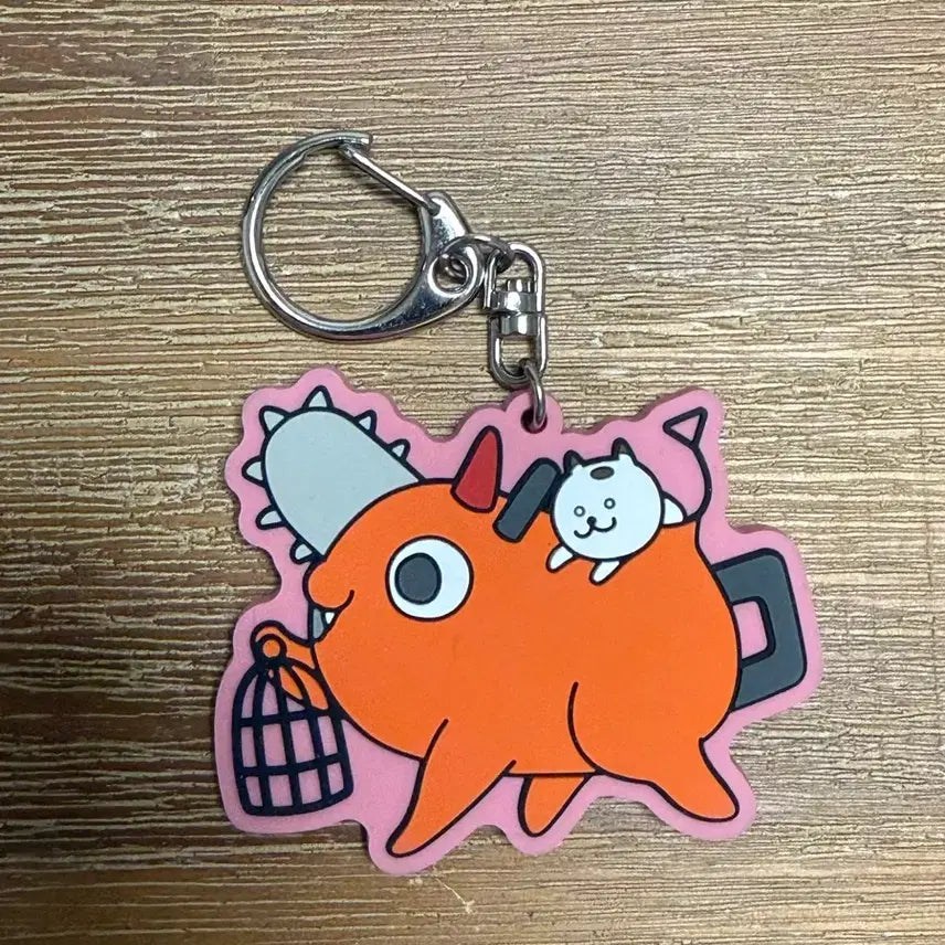 [BUNJANG] Chainsaw Man Pochita Rubber Strap Keychain / 체인소맨 포치타 러버스트랩 키링