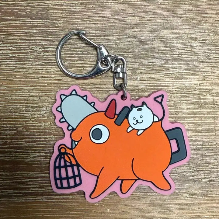 [BUNJANG] Chainsaw Man Pochita Rubber Strap Keychain / 체인소맨 포치타 러버스트랩 키링